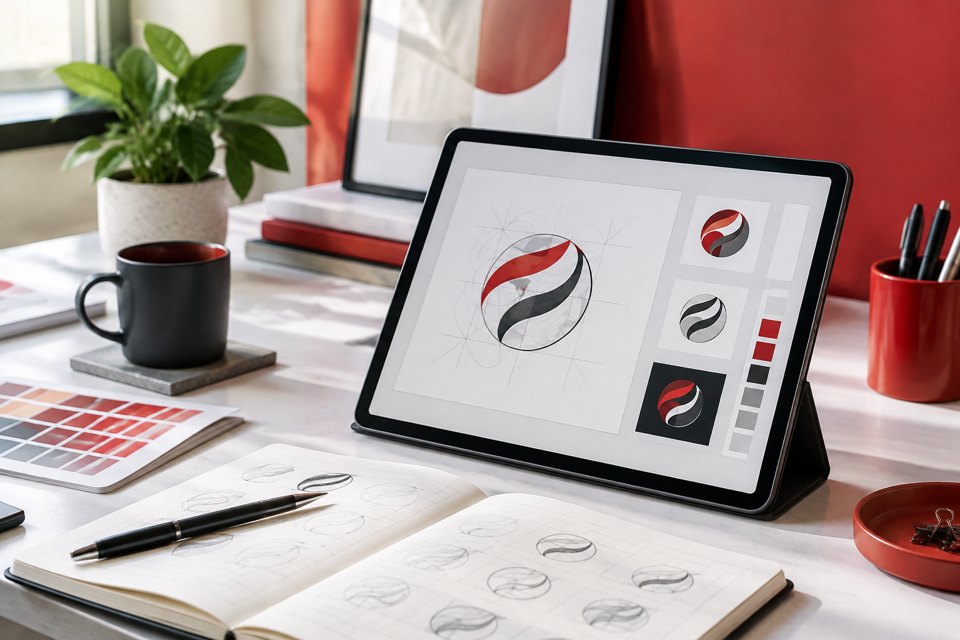 Logo design vector refinement for consultants cover
