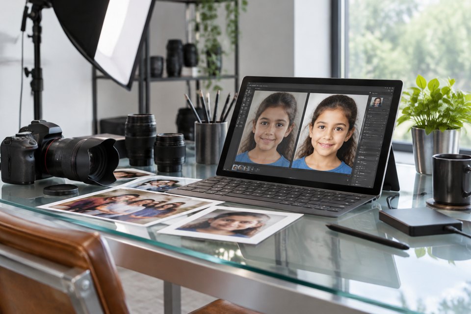 Retouching portrait cleanup for nonprofits cover