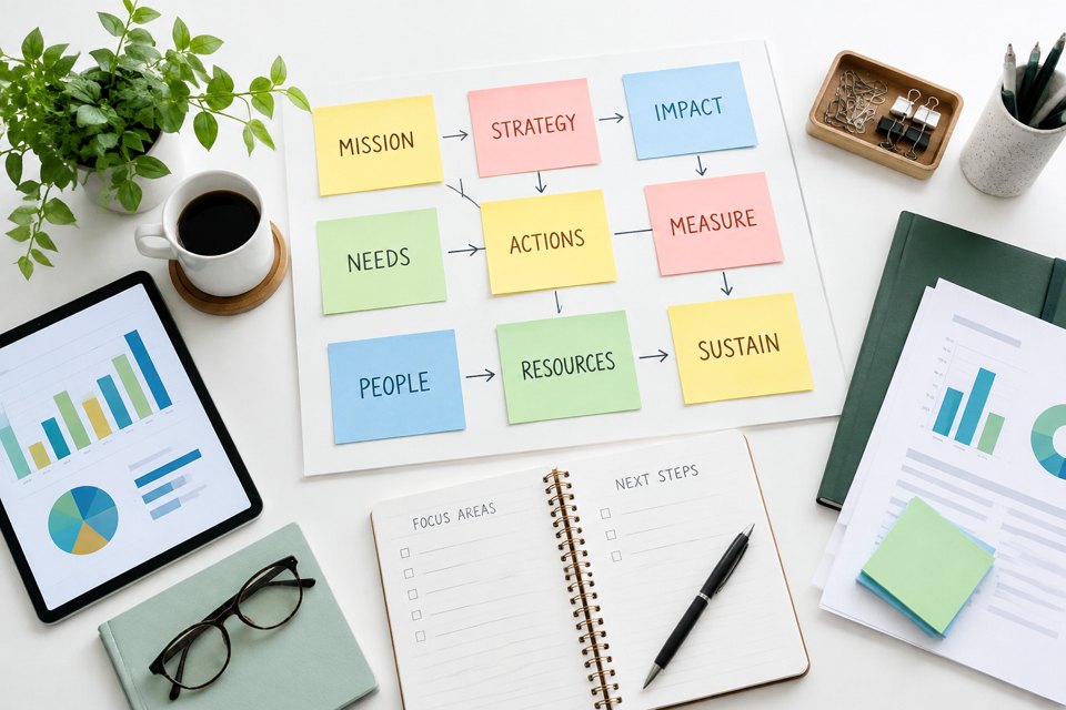 Business strategy action plan for nonprofits cover