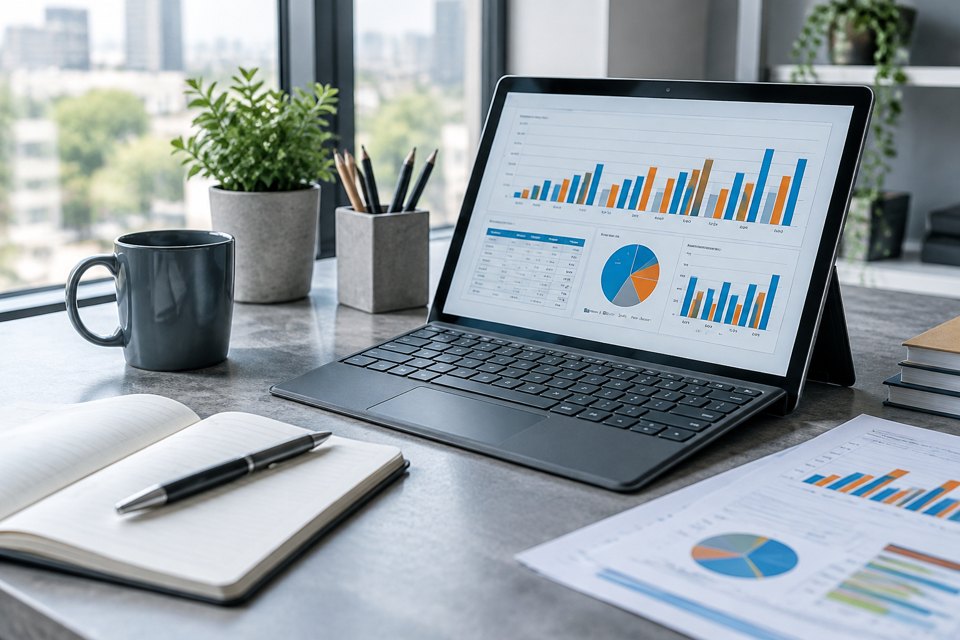 Budgeting variance dashboard for online retailers cover