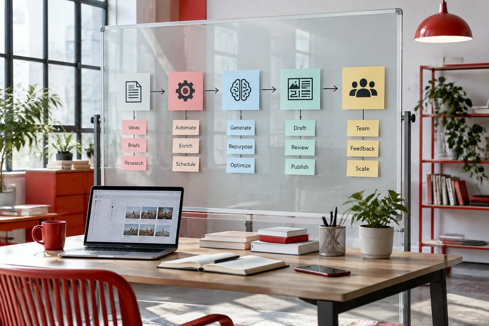 AI automation content workflow for growing teams cover