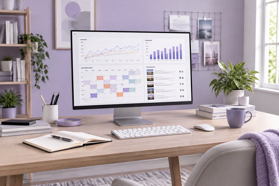 Social media content calendar for consultants cover