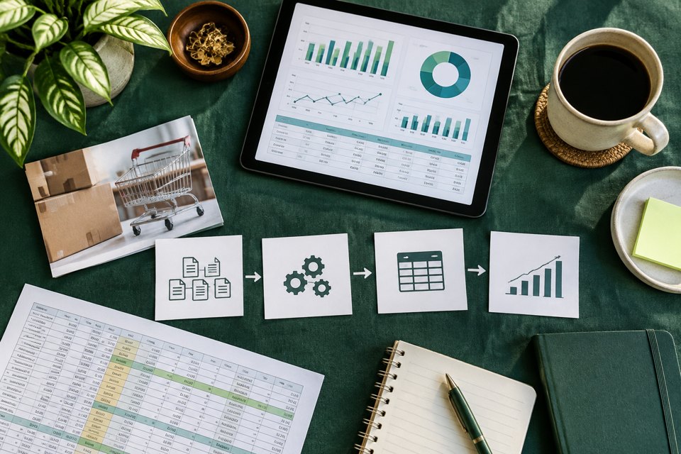 Data analysis spreadsheet cleanup for online retailers cover