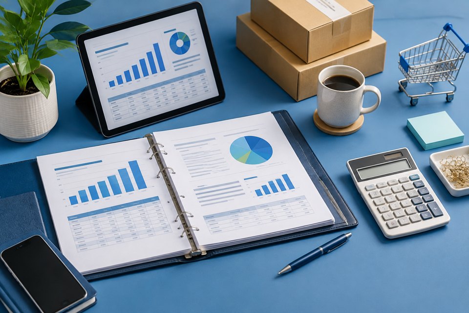 Financial analysis revenue summary for online retailers cover
